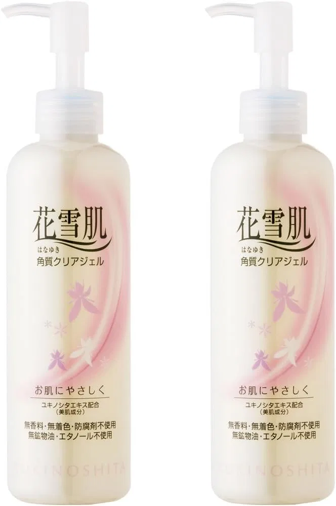 Скраб-гель для лица Hanayuki Skin Clear Exfoliating Gel с экстрактом саксифраги, 240 мл x 2 шт