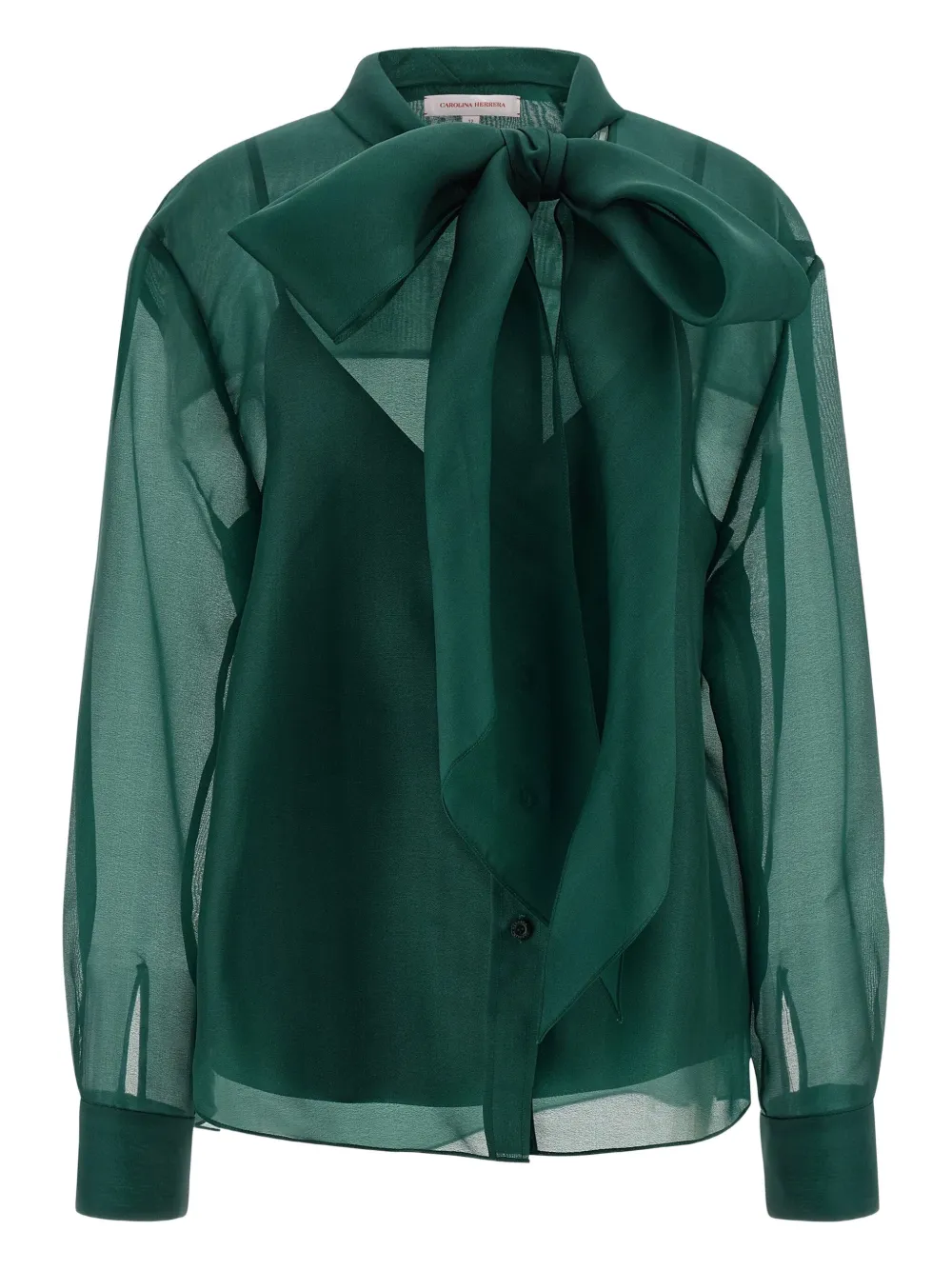 

Блузка из органзы Carolina Herrera, зеленый