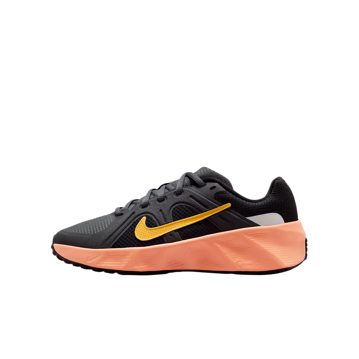Кроссовки для бега METRO TEK Rebound Breathable Support Low top Kids' Nike, Dark Gray/Coal Black/Black/Elegant Topaz