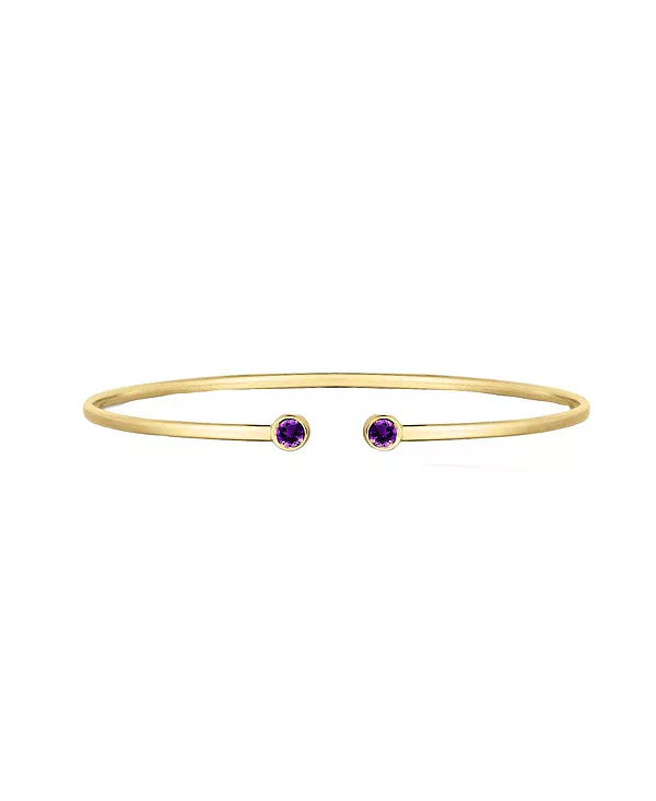 

Браслет-Манжета с аметистом, золото 14 карат The Lovery, amethyst