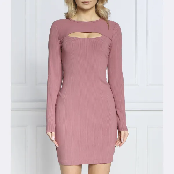 

Шерстяное платье Guess, розовый
