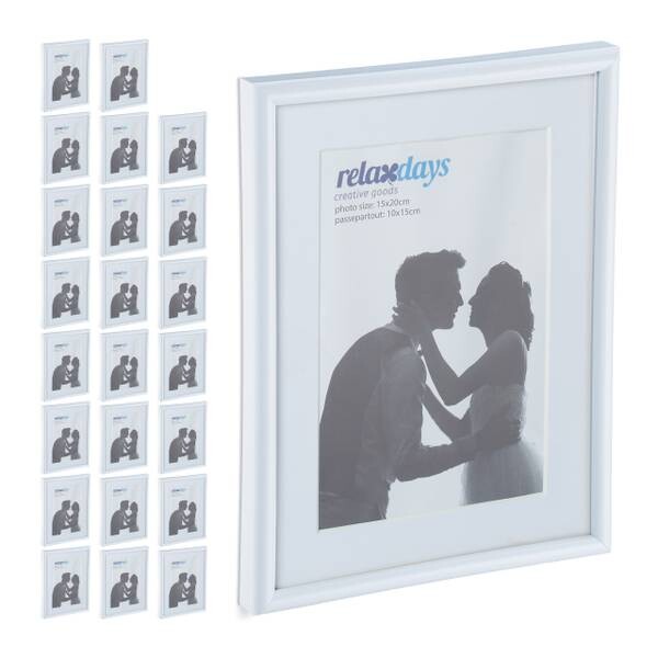 

24xРамка для фотографий Relaxdays 15x20 cm weiß, белый