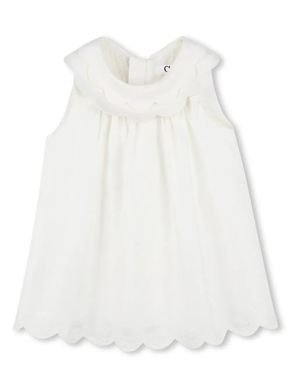 

Комплект из платья и блумеров Chloé Kids, белый
