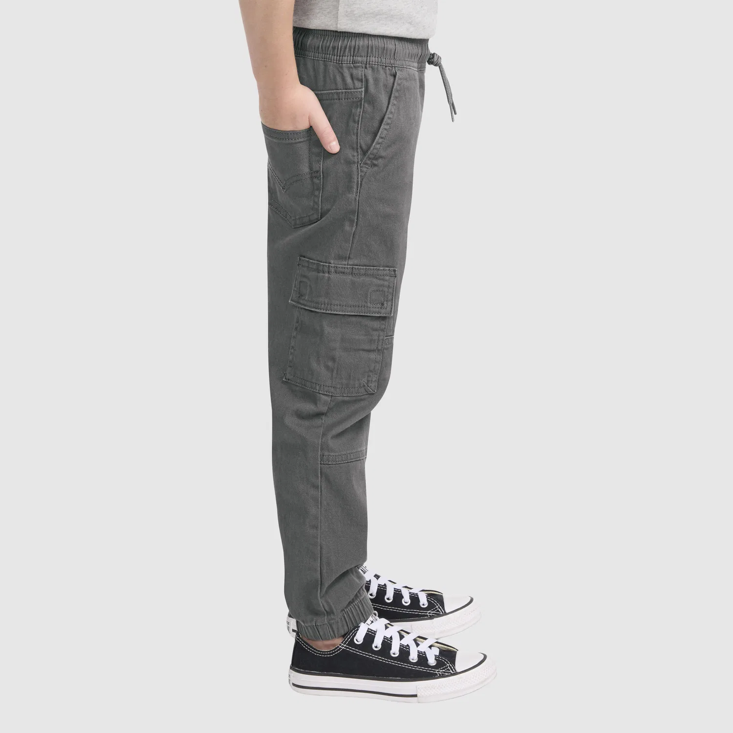 Удобные спортивные брюки-карго для мальчиков 4-7 лет Levi's, Grey — фото 3