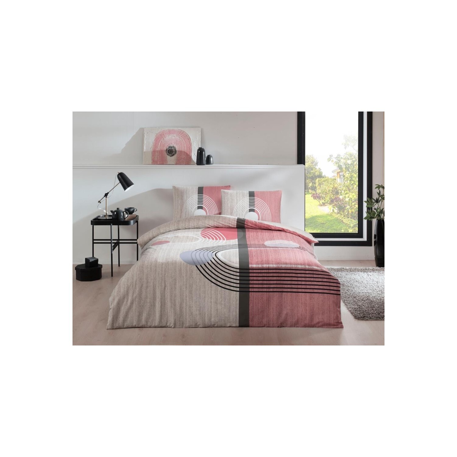 

Комплект постельного белья Tac Genc Modasi Alex Pink Double