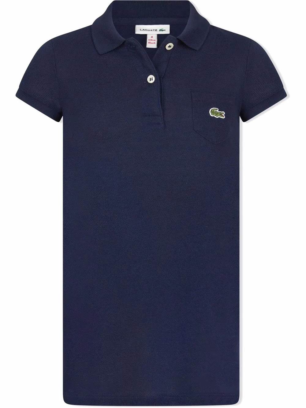 

Рубашка поло с вышитым логотипом Lacoste Kids, синий