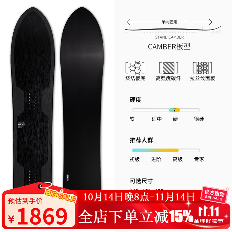 

HEAD Сноуборд WS Carbon Fiber для мужчин и женщин, взрослый комплект для катания на лыжах и сноуборде, KINGPRO7X ласточкин хвост, 151 см