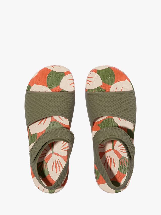 Детские сандалии iQushion с принтом листьев FitFlop, Faded Sage — фото 4