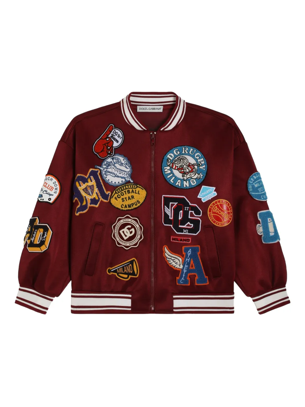 

Бомбер с аппликацией Dolce & Gabbana Kids, красный