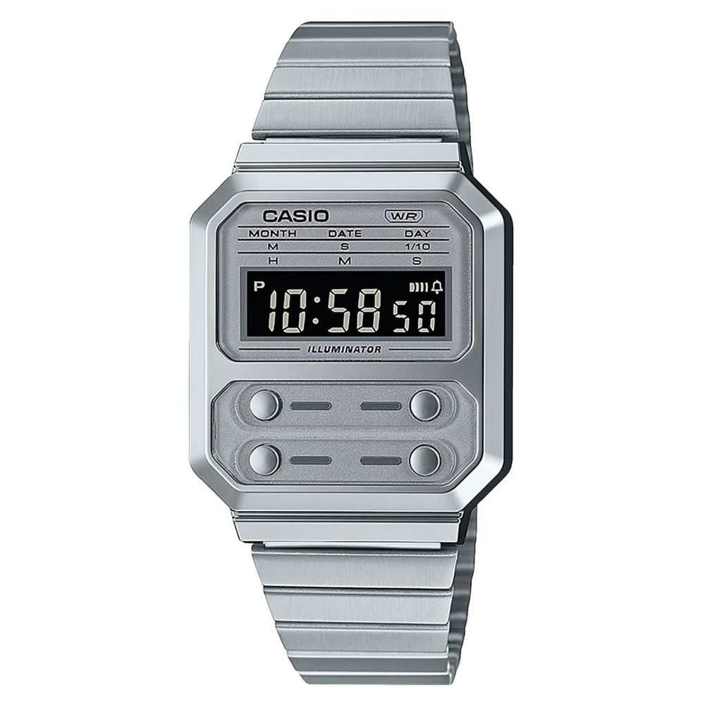 

Часы из серебристой стали Casio