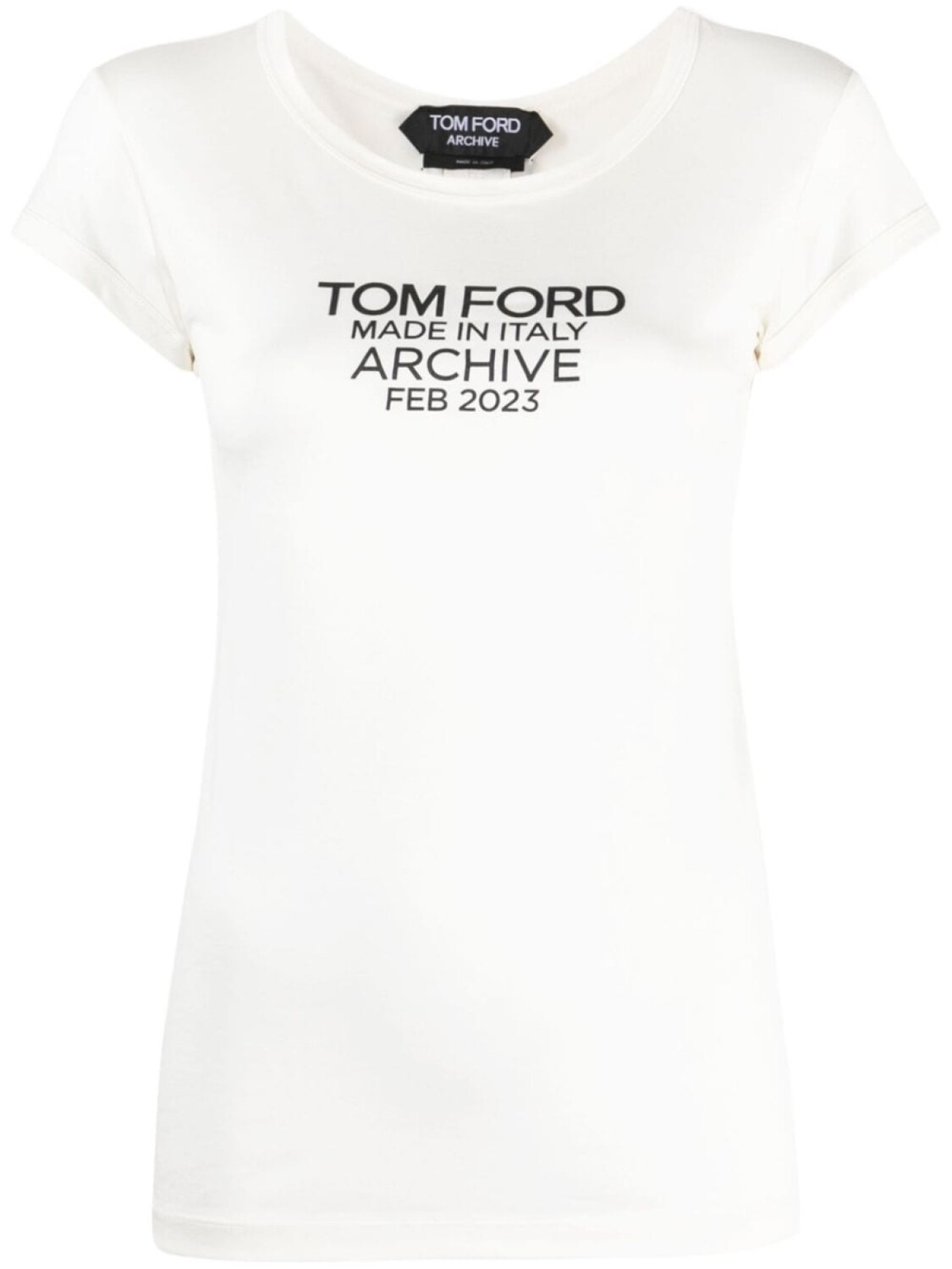 

TOM FORD шелковая футболка с логотипом, белый