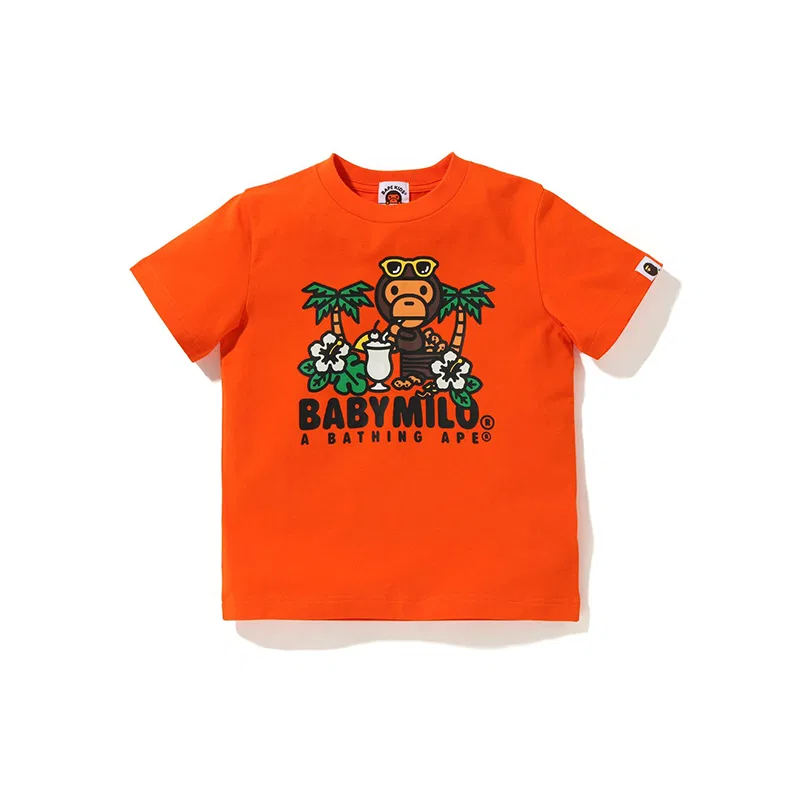 Футболка детская A Bathing Ape оранжевая