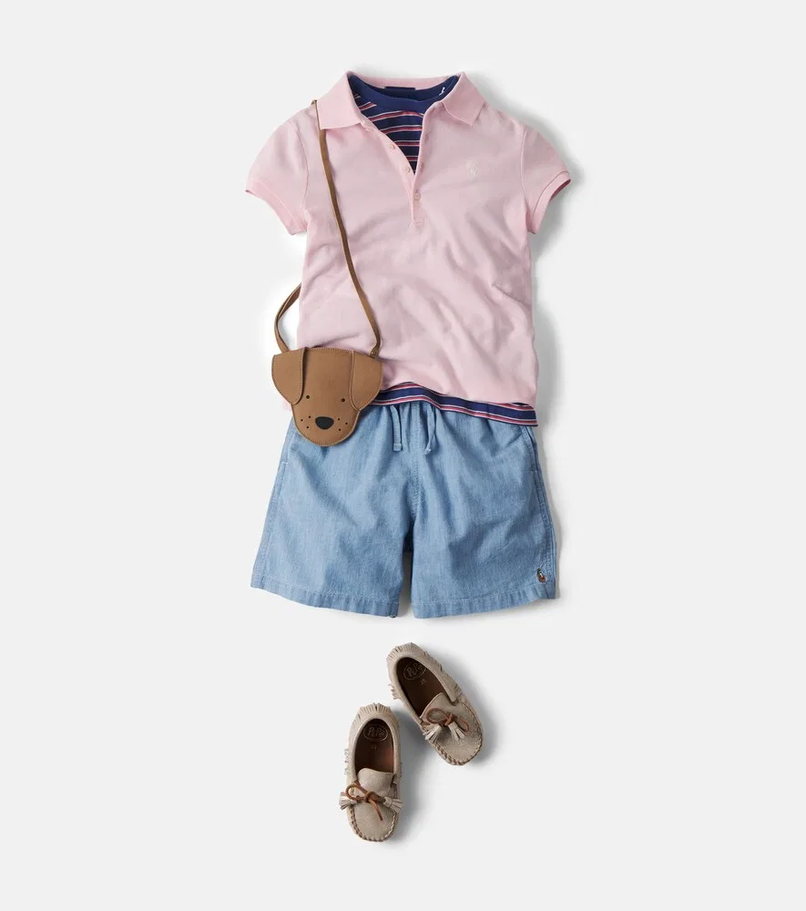 Поло из хлопкового пике Polo Ralph Lauren Kids, розовый — фото 2