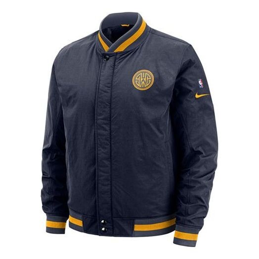 

Куртка nba golden state warriors city limited basketball woven jacket navy blue dark blue Nike, синий