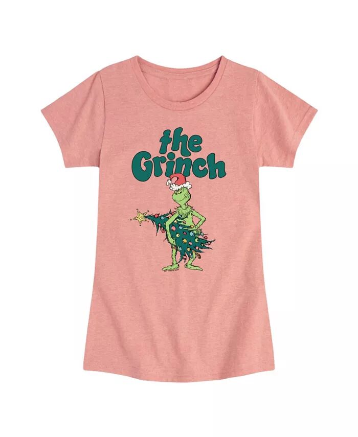 

Футболка с коротким рукавом Big Girls Tree Graphic The Grinch, розовый