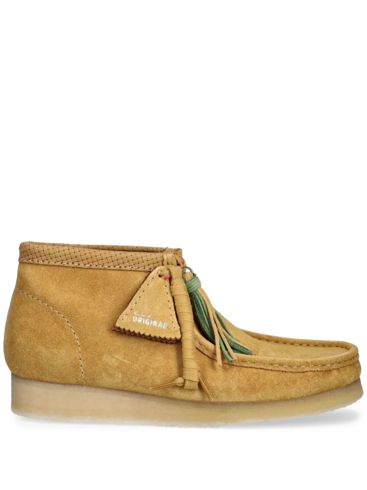 

Замшевые ботильоны с кисточками Clarks Originals, коричневый