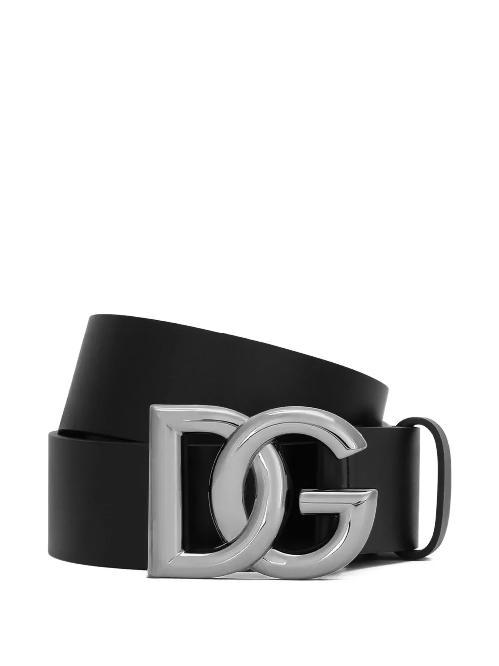 

Кожаный ремень с логотипом DG DOLCE & GABBANA, черный