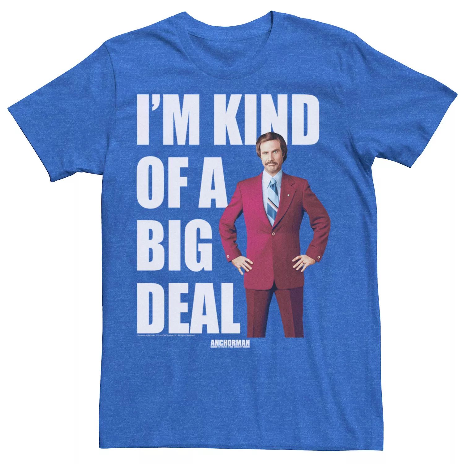 

Мужская телеведущая Ron Burgundy Футболка I’m Kind Of A Big Deal Word Stack Licensed Character