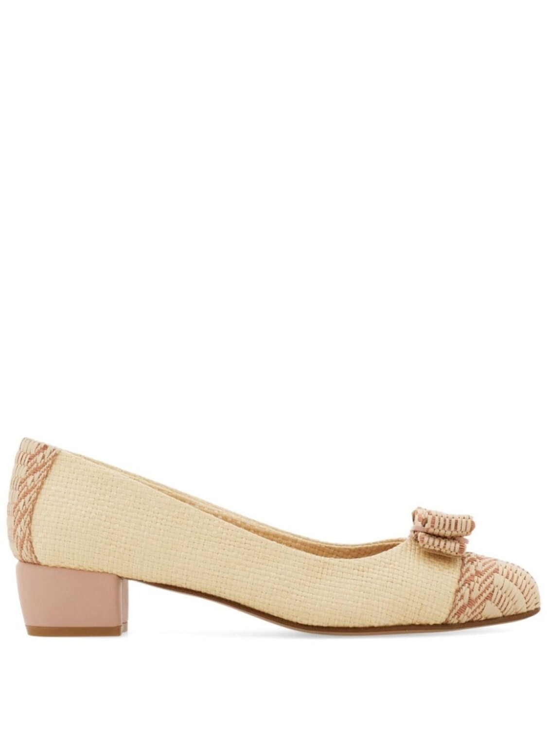 

Ferragamo туфли Vara 30 из рафии, нейтральный цвет