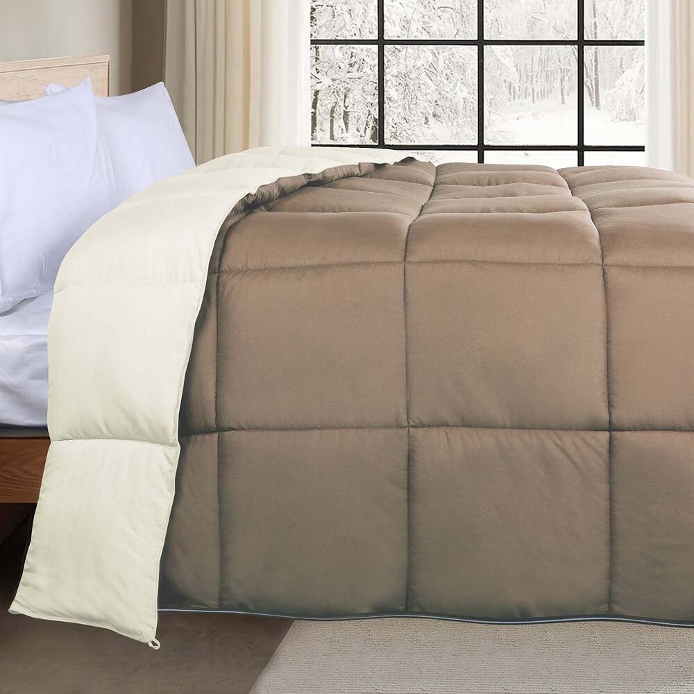

Двустороннее пуховое альтернативное одеяло из матовой микрофибры SUPERIOR, цвет Ivory Taupe