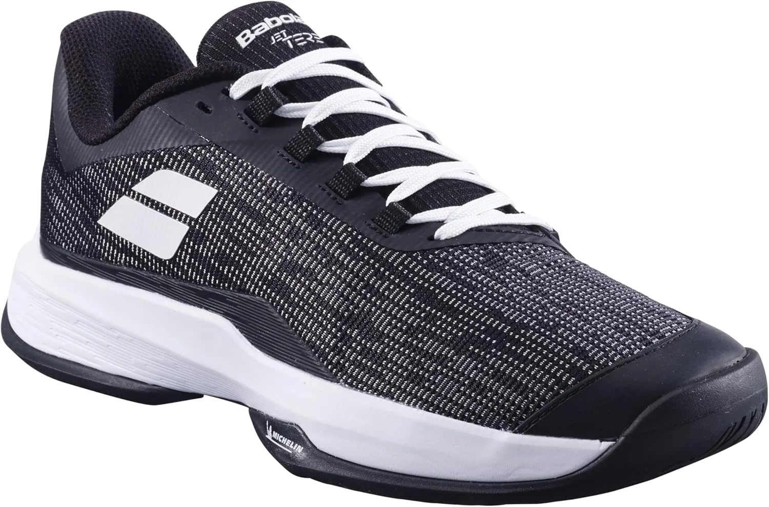 Теннисные кроссовки Jet TERE 2 AC M, дышащий сетчатый верх, амортизирующая подошва из ЭВА, боковые усиления для устойчивости, прочная подошва Michelin Babolat, черный — фото 3