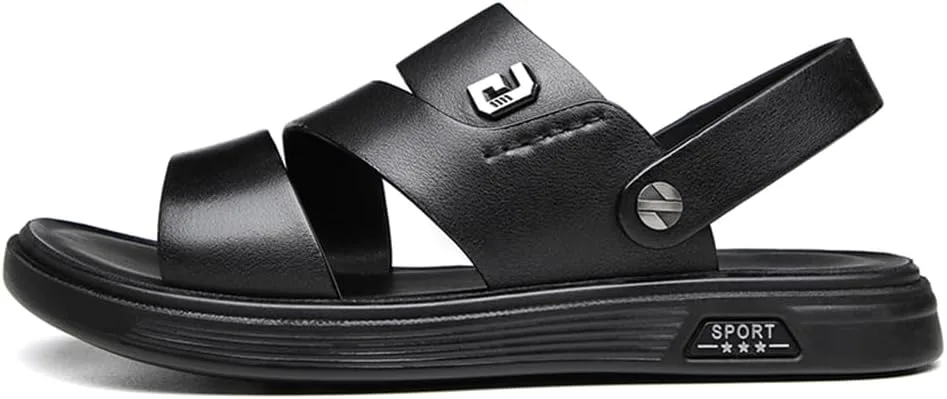 

Мужские летние повседневные сандалии с открытым носком из кожи, уличные удобные регулируемые сандалии-рыбацкие тапочки для пляжа Abborora