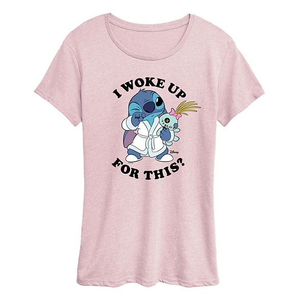 

Женская футболка Lilo & Stitch с принтом "I woke up for this" Disney, Heather Pink, Розовый, Женская футболка Lilo & Stitch с принтом "I woke up for this" Disney, Heather Pink