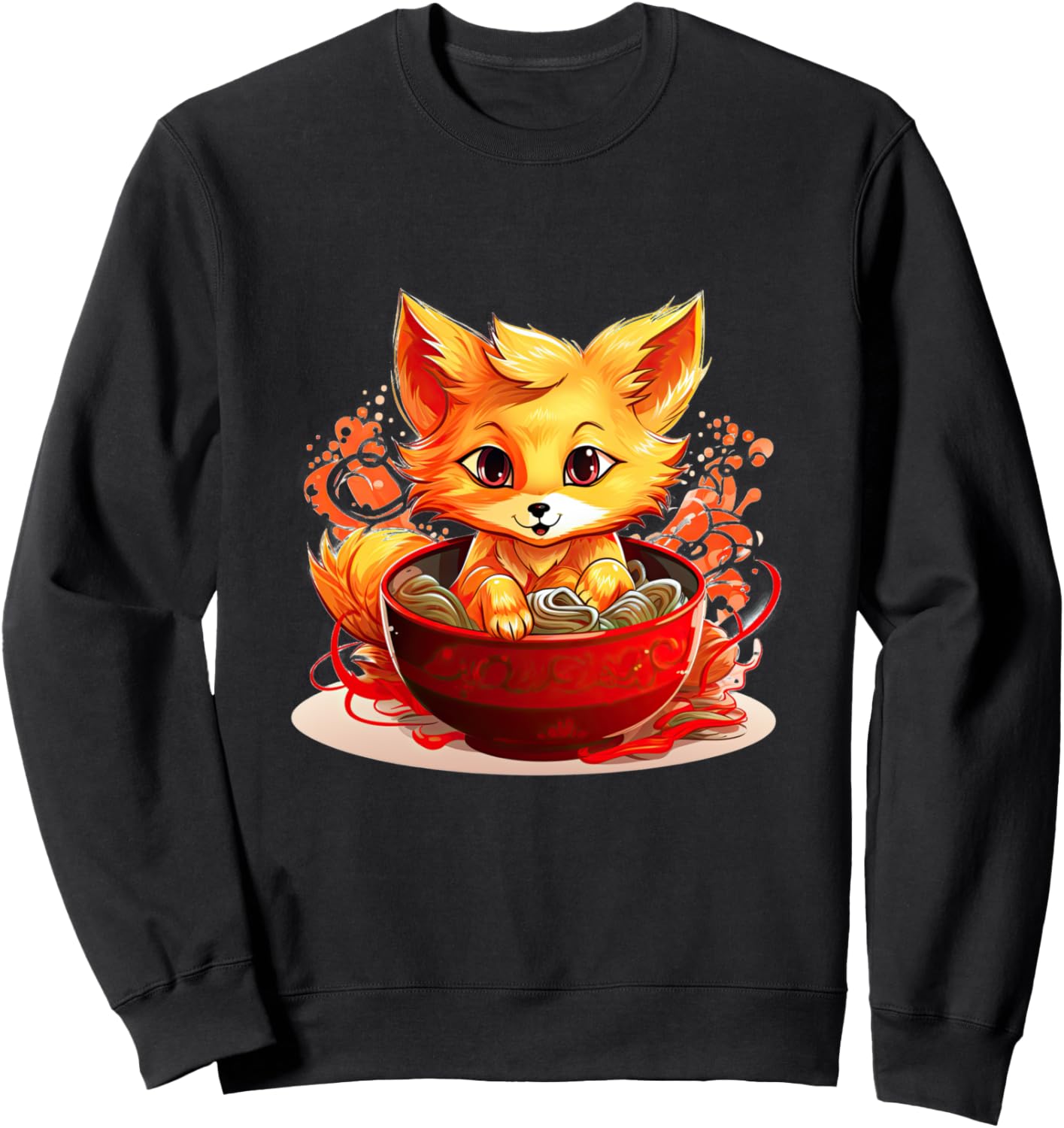 

Толстовка Japanese Ramen Eating Animal Design, черный