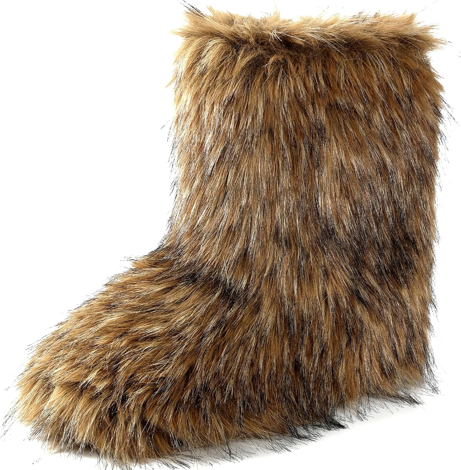 

Мужские зимние ботинки YXCFEWD с искусственным мехом, пушистые, теплые, с плоской подошвой, противоскользящие, коричневый