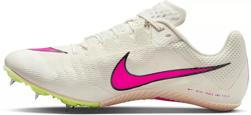 Легкоатлетические кроссовки Nike Zoom Rival для спринта, белый/розовый — фото 3