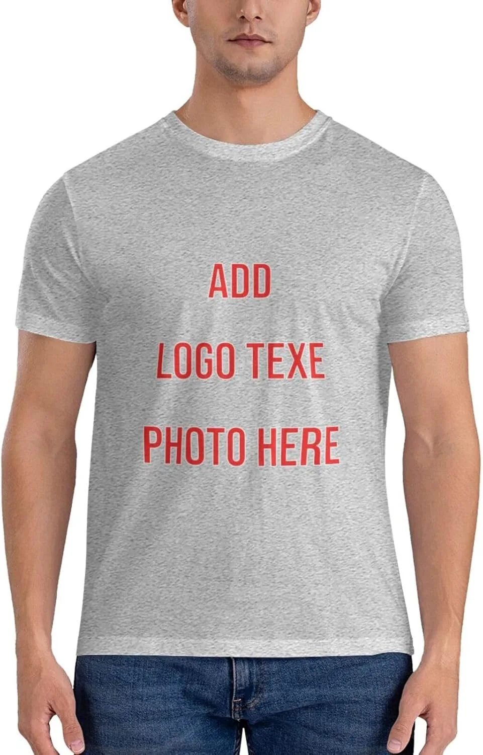 Футболка с логотипом и текстом спереди и сзади, Cotton, Crew Neck — фото 3
