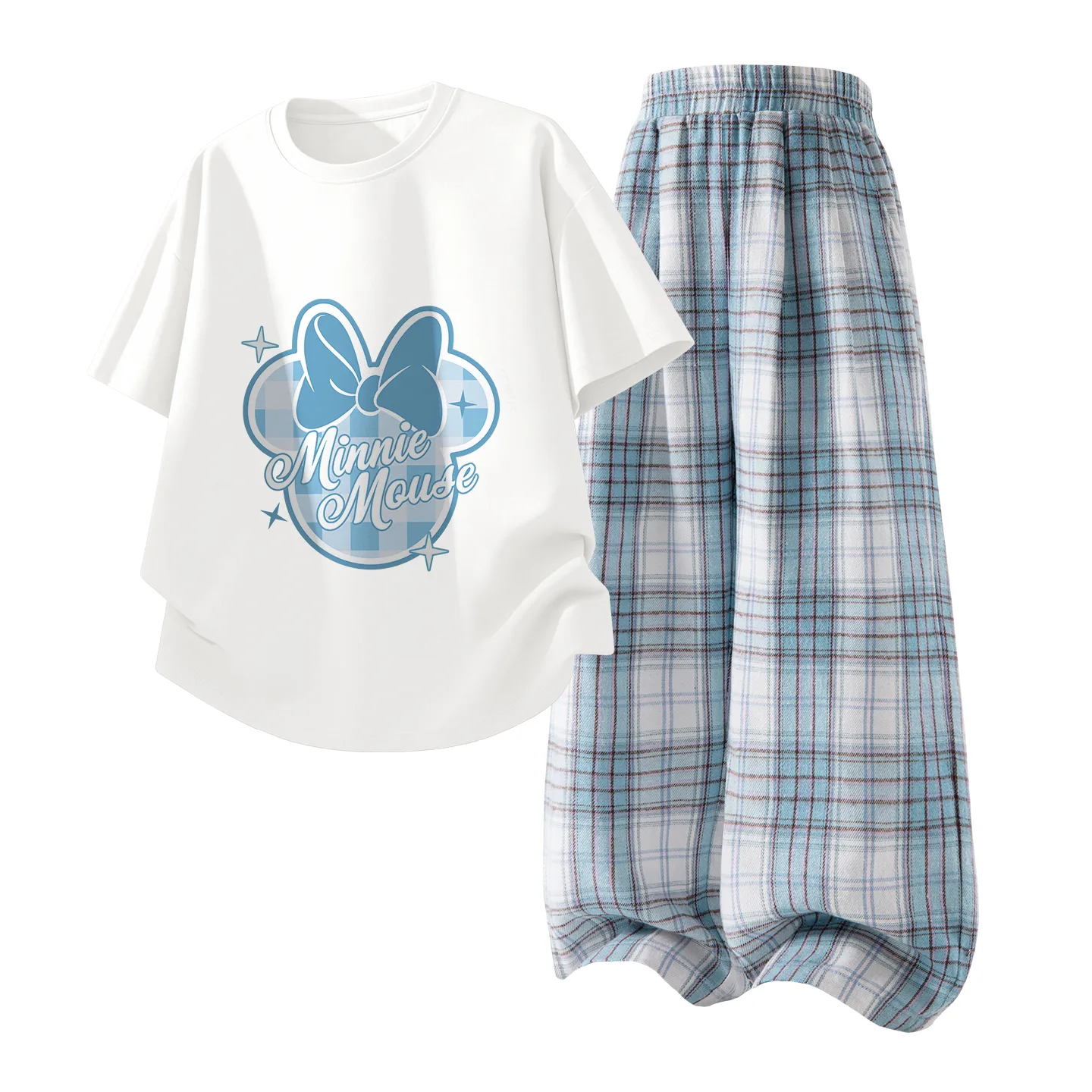 Детский спортивный комплект Casual Sportswear из 2 предметов Disney, Di Fa Belt White+Solid Color White Cloud Blue