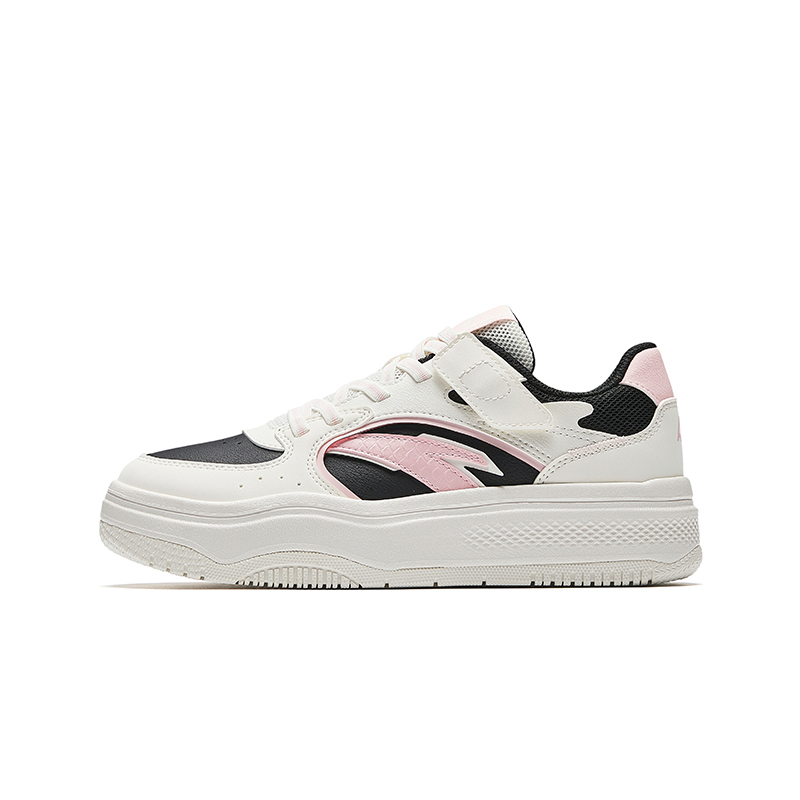 

Нескользящие, устойчивые к истиранию, дышащие, низкие детские кроссовки для скейтбординга для подростков Antakids, черный/слоновая кость/белый/розовый