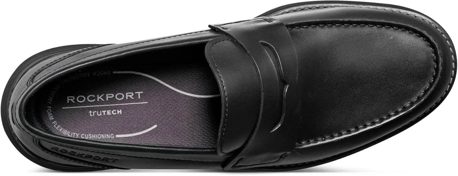 Мужские лоферы Rockport Liam Penny, Black Leather — фото 3