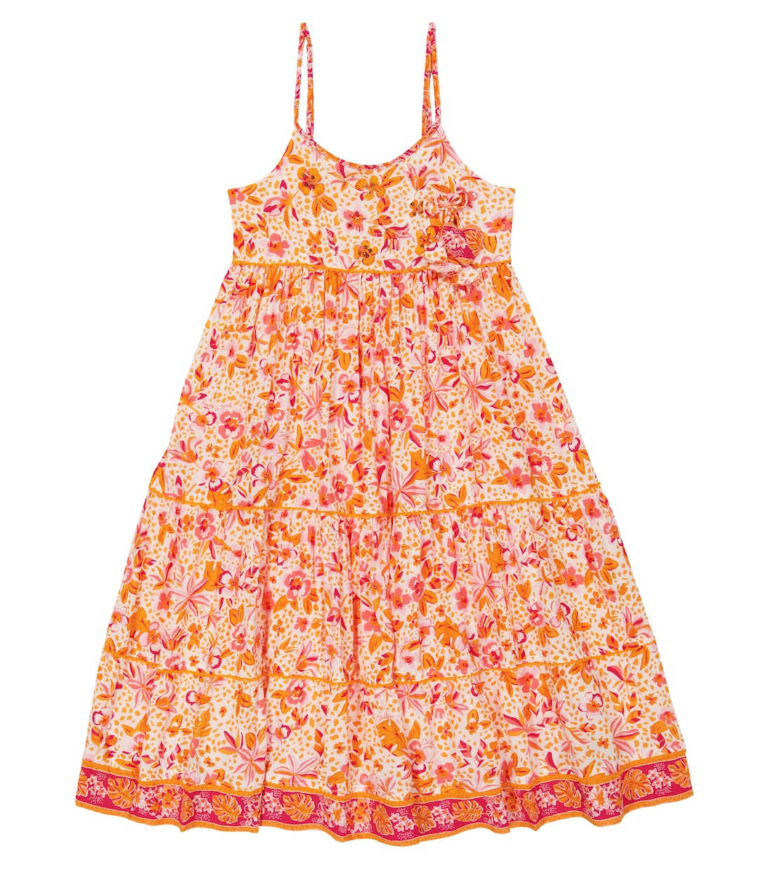 

Платье Пиппа с цветочным принтом Poupette St Barth Kids, Pink Monaco