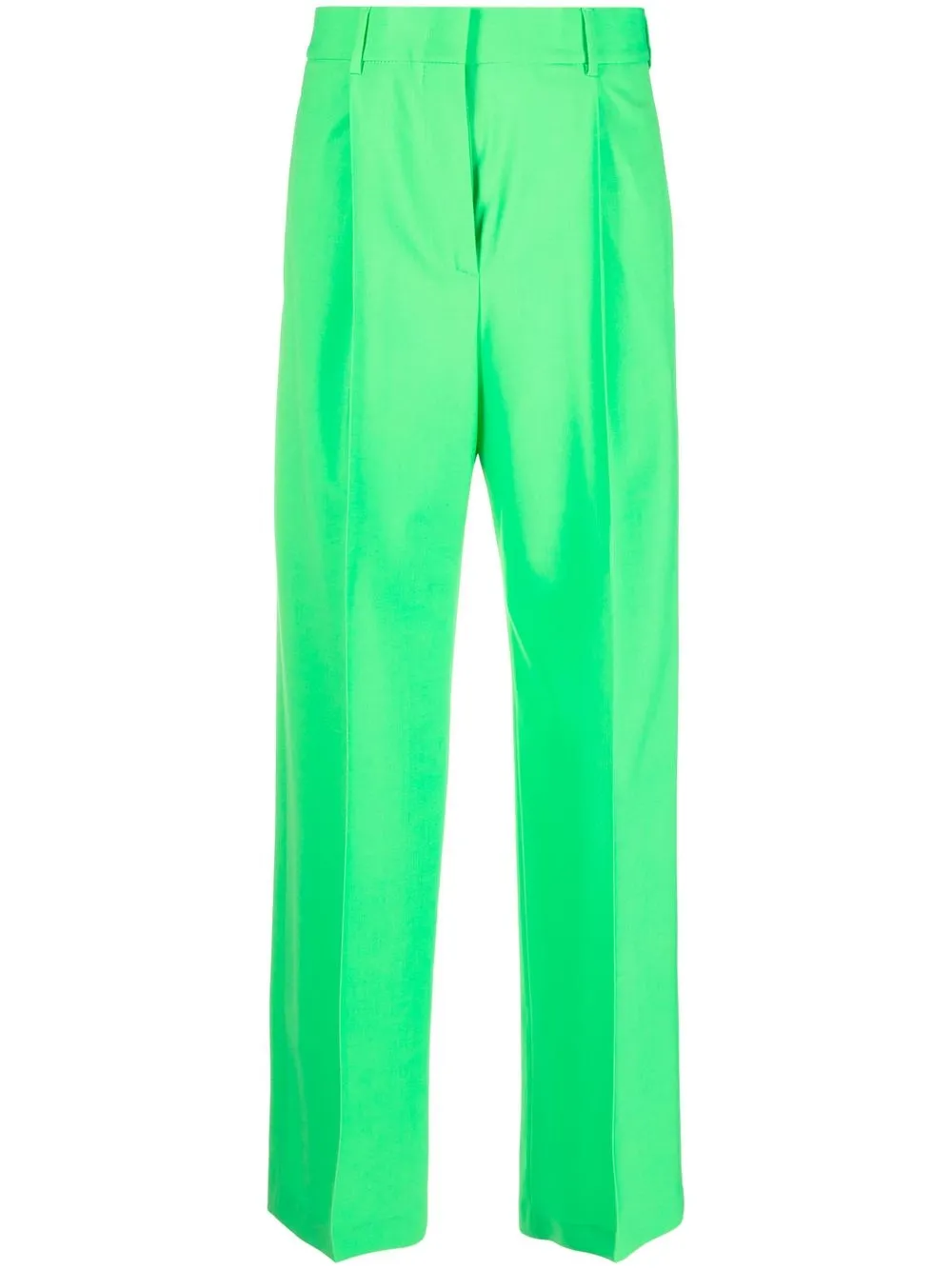 

Брюки строгого кроя с завышенной талией MSGM, зеленый