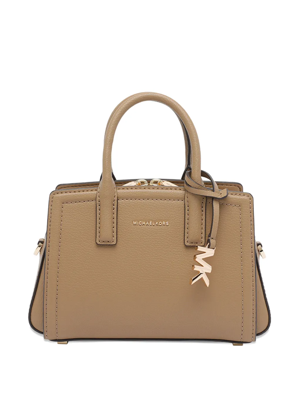 

Маленькая сумка-тоут Laila с подвеской-логотипом Michael Michael Kors, нейтральный