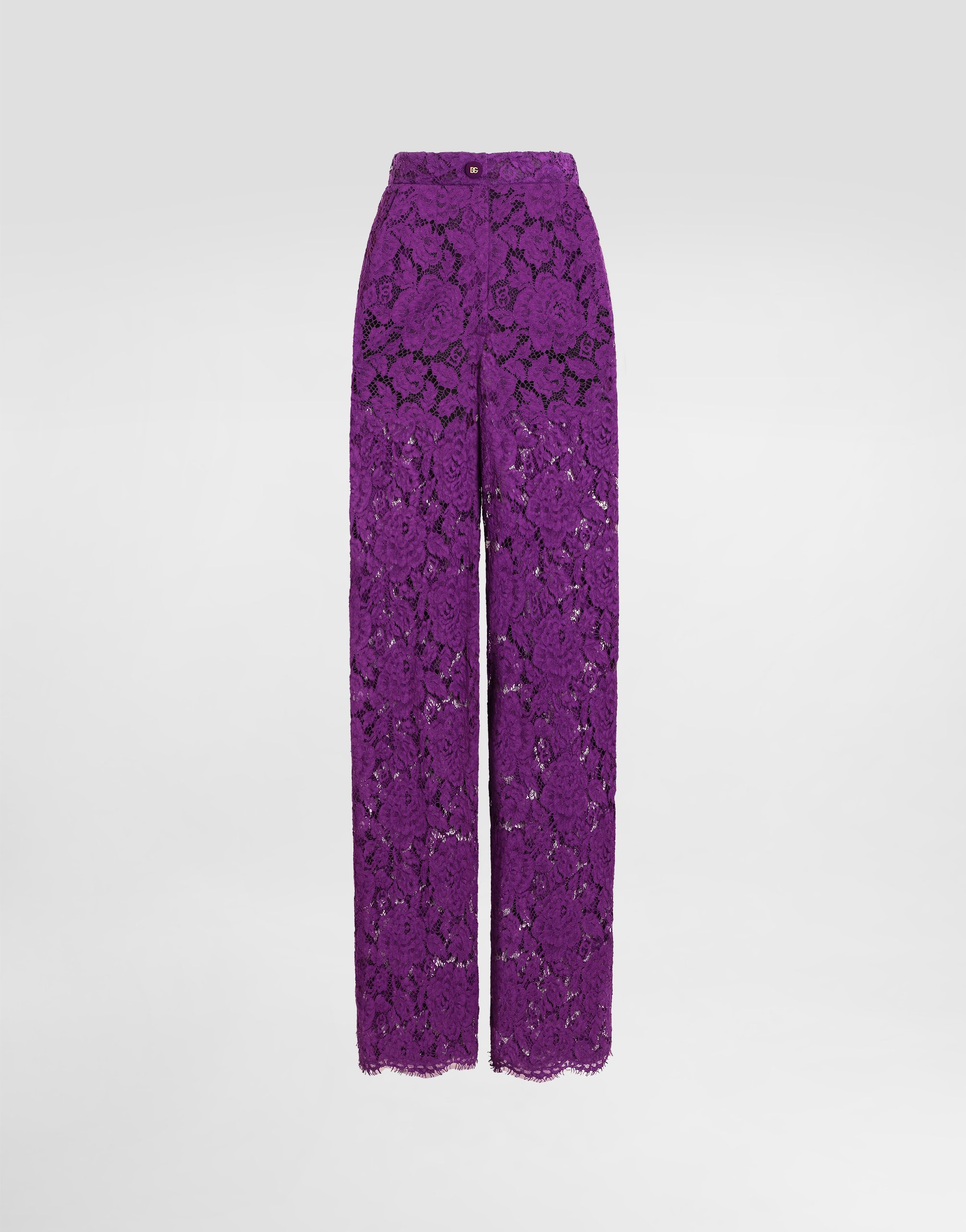 

Брюки из кружева кордоне (cordonetto) Dolce & Gabbana, фиолетовый