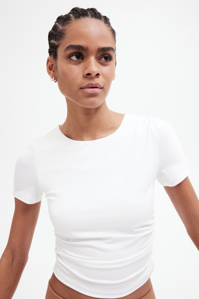 

Драпированная футболка H&M, белый