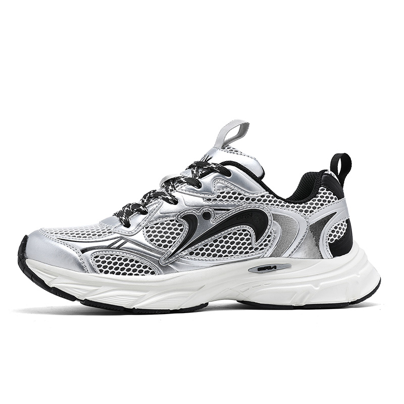 

K bird амортизация, нескользящая и устойчивая к истиранию низкие топовые массивные кроссовки men's K-bird, серебристо-черный