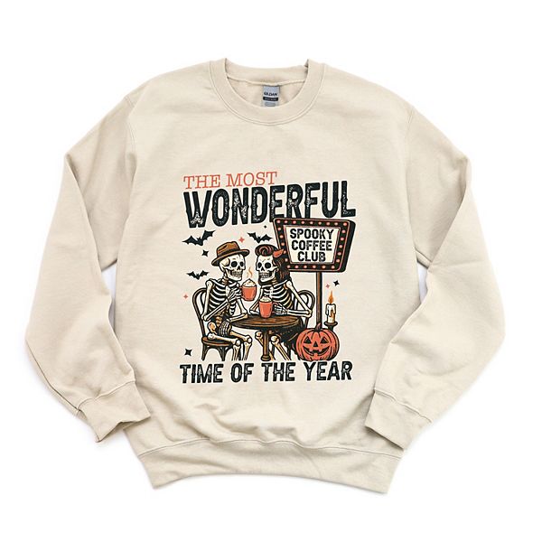 

Свитшот Halloween wonderful time of the year skeletons Simply Sage Market, Dust