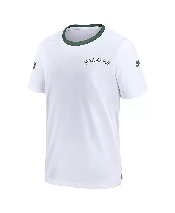 Мужская белая альтернативная производительная футболка Green Bay Packers Sideline Coaches Nike — фото 4