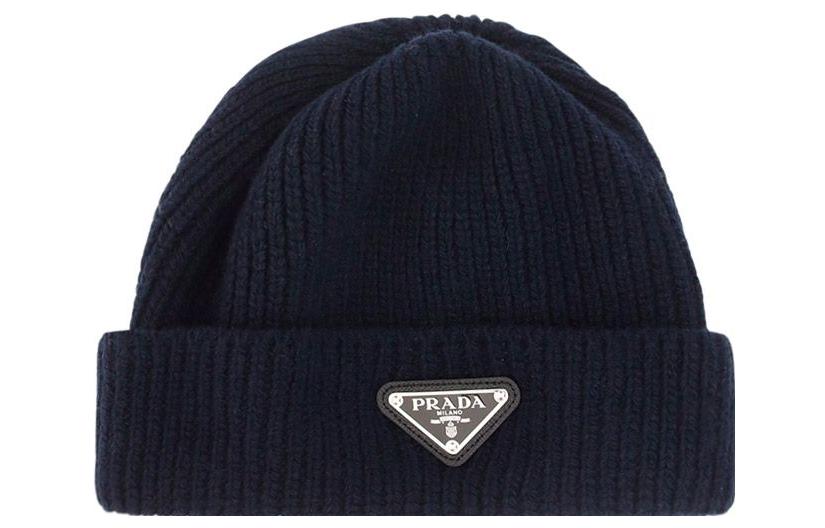 

Футболка с треугольным логотипом из шерсти и кашемира PRADA