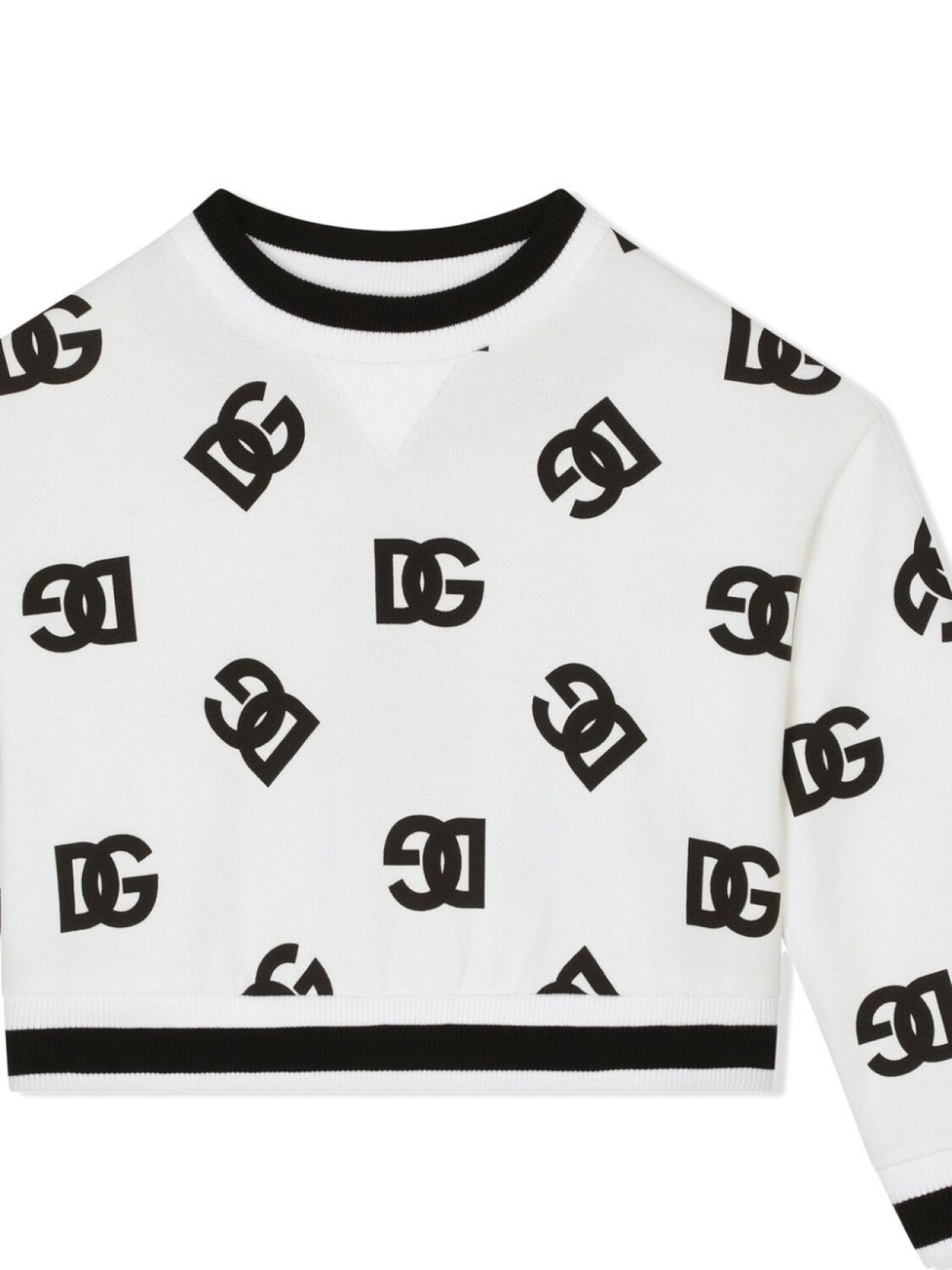 Dolce & Gabbana толстовка с круглым вырезом и логотипом DG, белый — фото 3