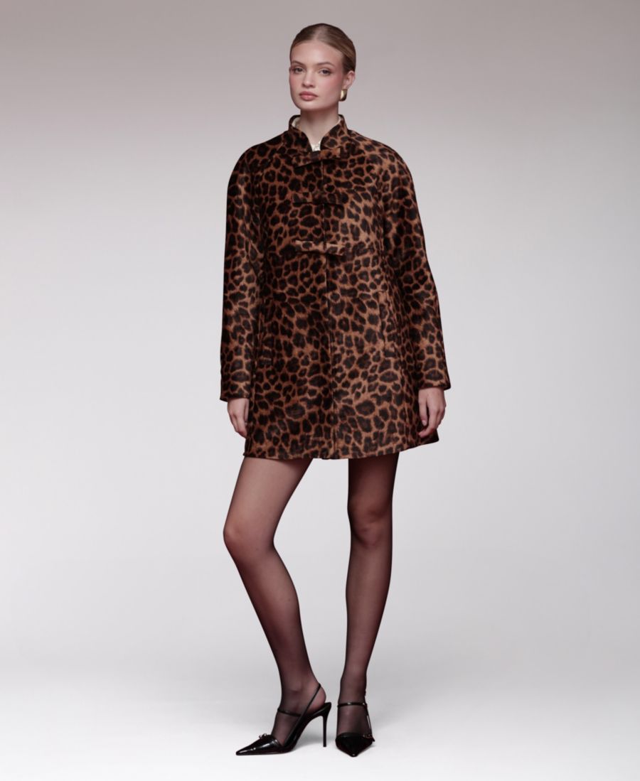 

Женский жакет А-силуэта с принтом и завышенной талией Avec Les Filles, Leopard