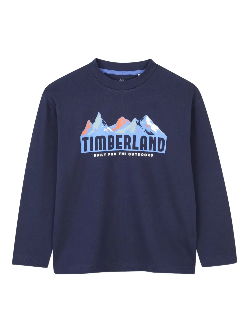 

Футболка с длинными рукавами и принтом гор Timberland Kids, синий