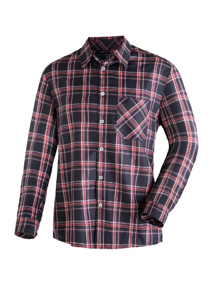 

Рубашка Claas с длинными рукавами в цвете ночное небо/чили Maier Sports