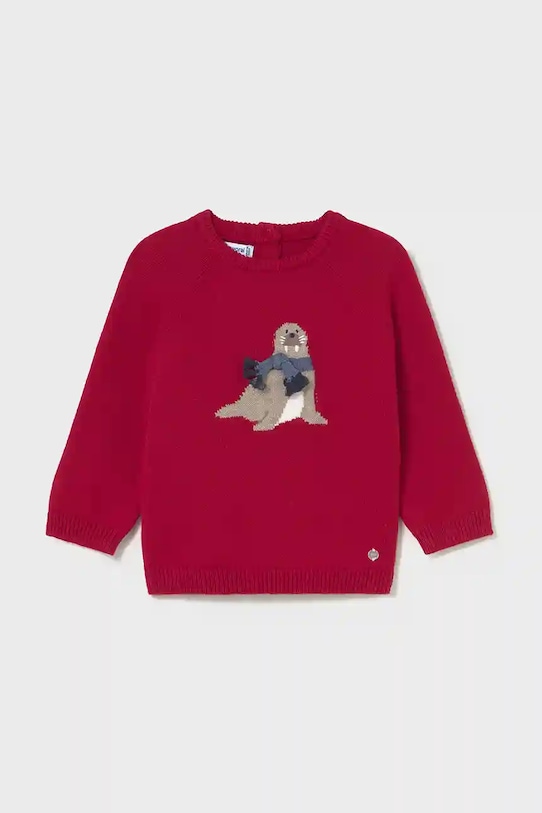 

Детский свитер из смесовой шерсти Mayoral, красный