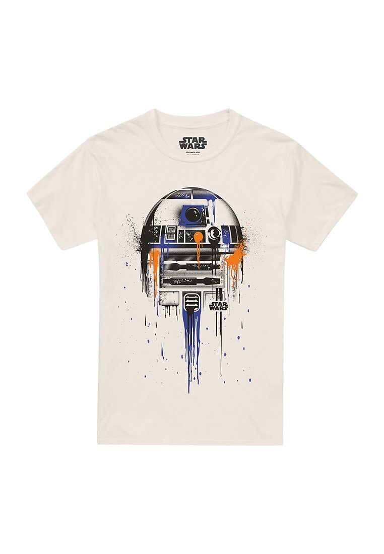 

Футболка с принтом R2D2 PAINT DRIP Star Wars, бежевый