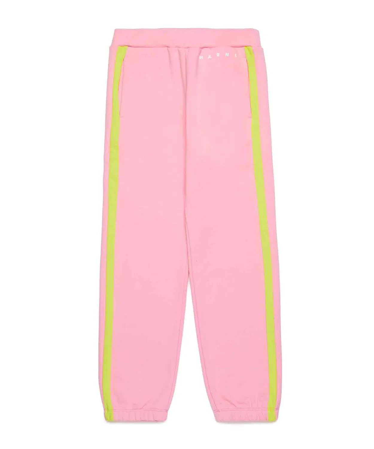 Штаны MARNI Kids & Junior с брендовым логотипом, хлопок, светло-розовый